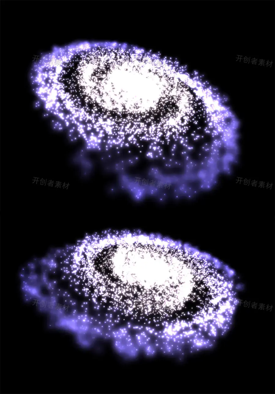 紫色的银河系星云慢慢旋转动画特效
